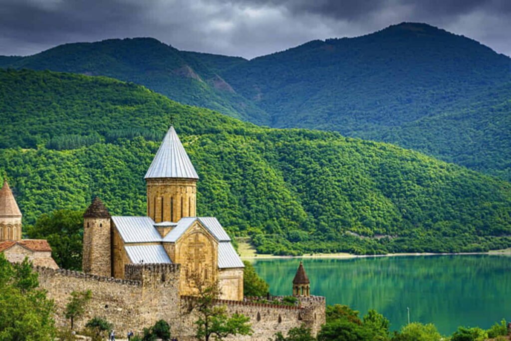 Ananuri Fortress on the way from Tbilisi to Gudauri