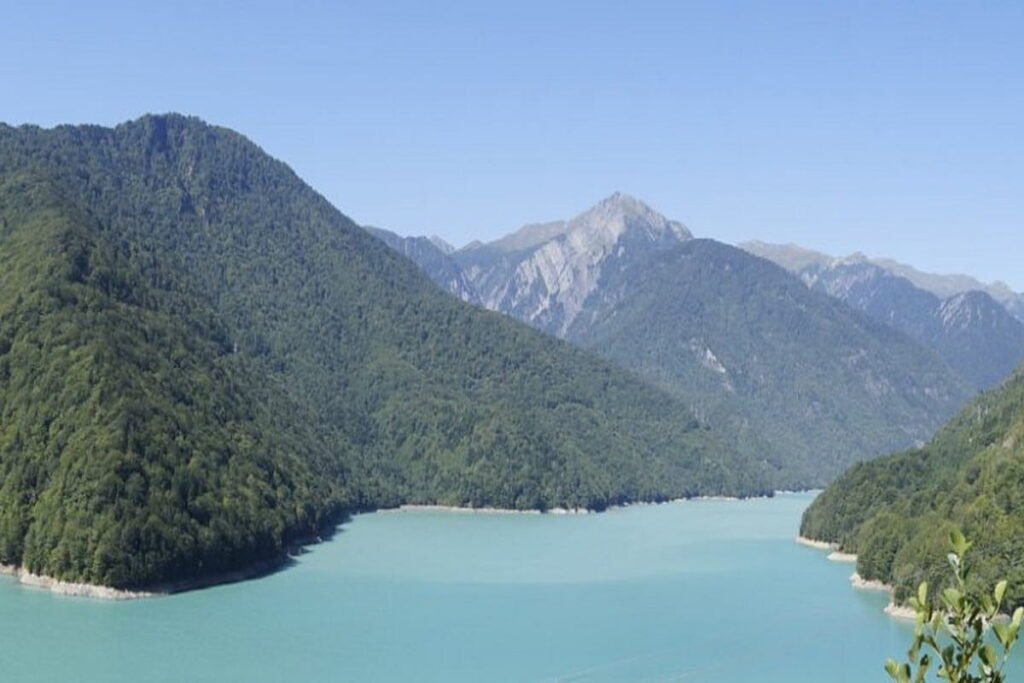Enguri Dam on the way to Mestia in western Georgia