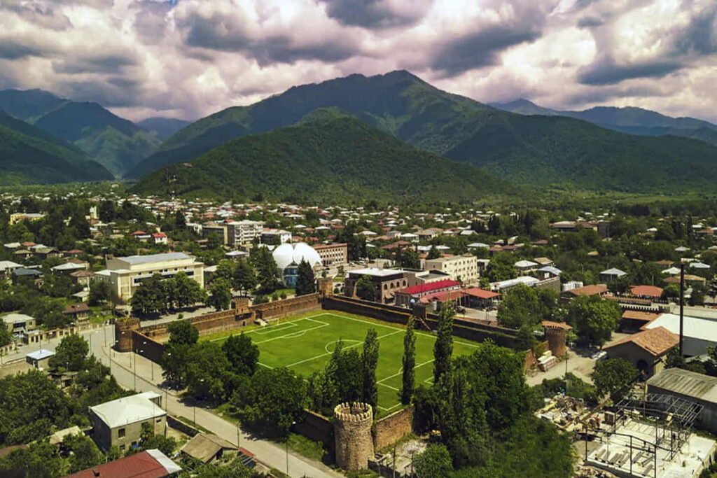 Kvareli town in Kakheti region Georgia