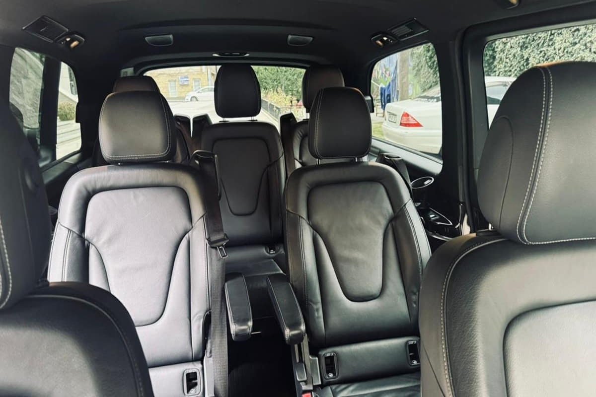 6-seater minivan interior in Tbilisi with comfortable rear seats