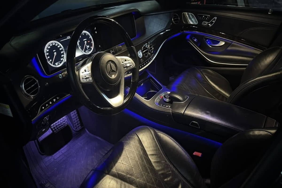 Mercedes Maybach front interior Tbilisi luxury dashboard and driver cabin