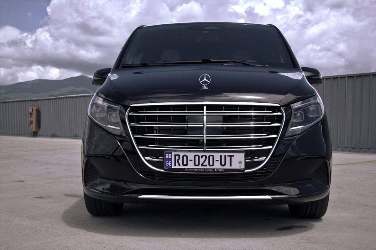 Mercedes V-Class 2026 front view in Tbilisi