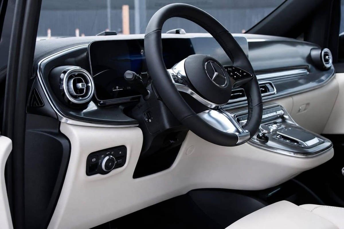 Mercedes V-Class 2026 premium driver cockpit interior